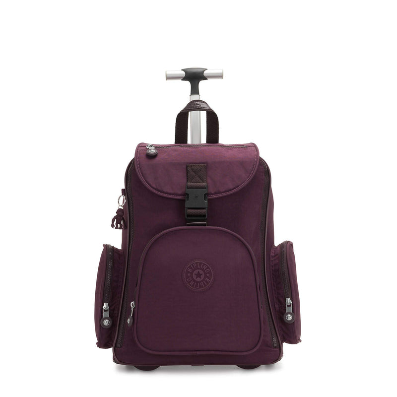 Kipling Alcatraz II Large Rolling Laptop Backpack Dark Plum - backpacks4less.com