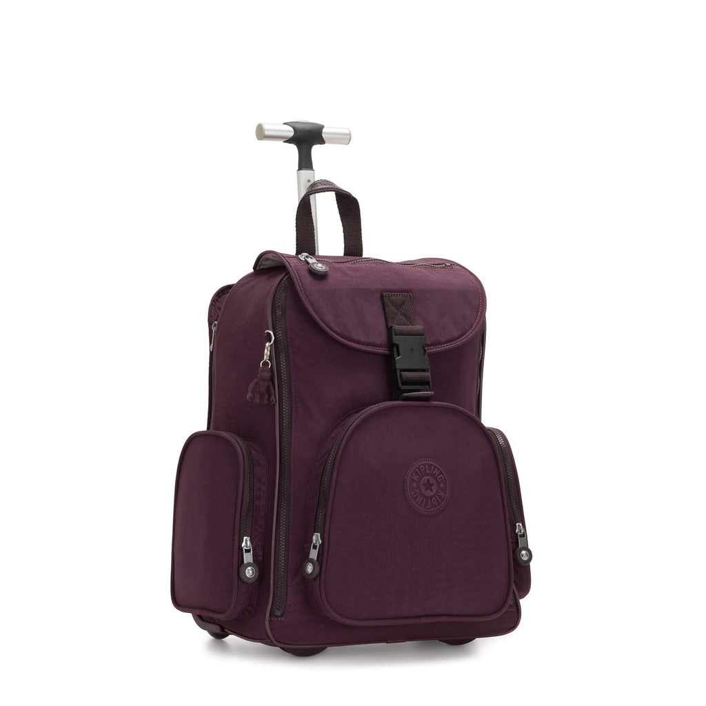 Kipling Alcatraz II Large Rolling Laptop Backpack Dark Plum - backpacks4less.com