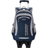 Rolling Backpack, Fanspack Rolling Backpack for Boys Roller Backpack Wheeled Backpack for Kids School Bags Primary School Backpack