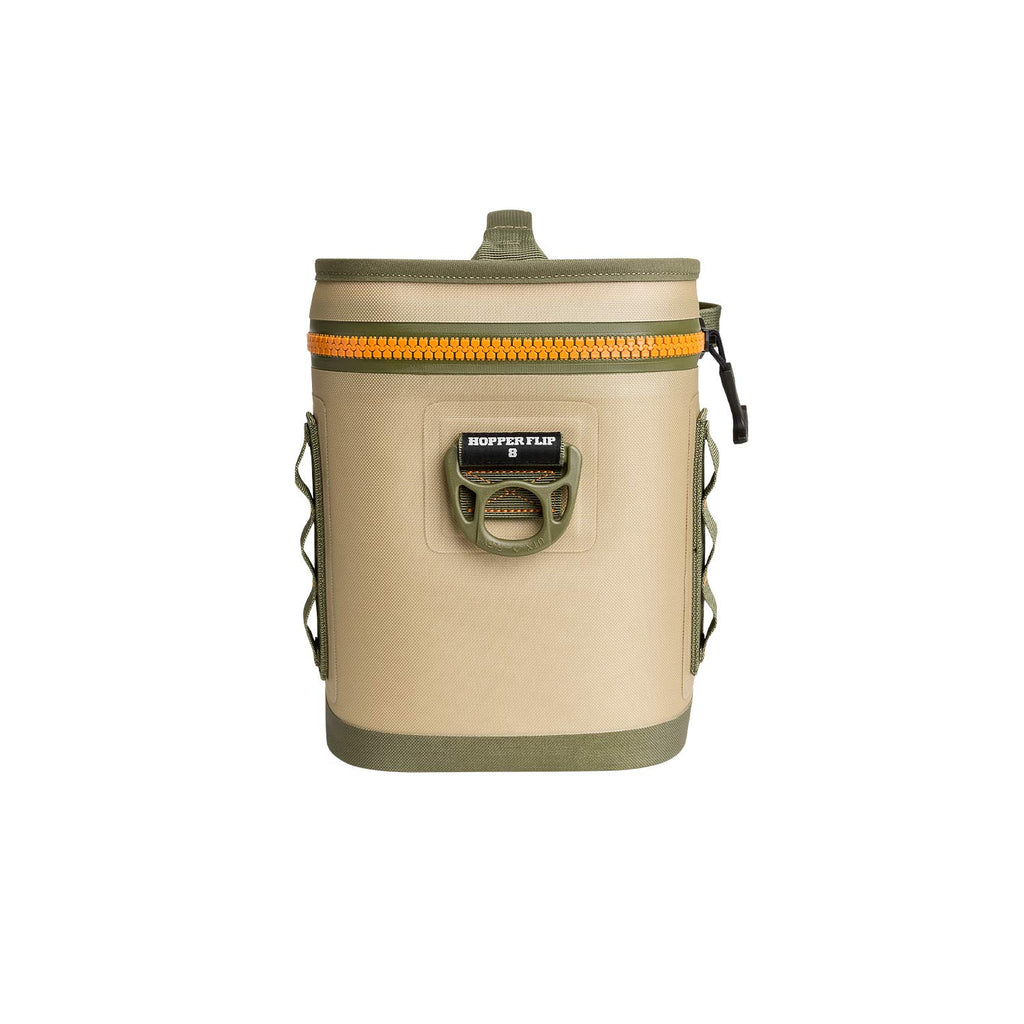 YETI Hopper Flip 8 Portable Cooler, Field Tan/Blaze Orange - backpacks4less.com