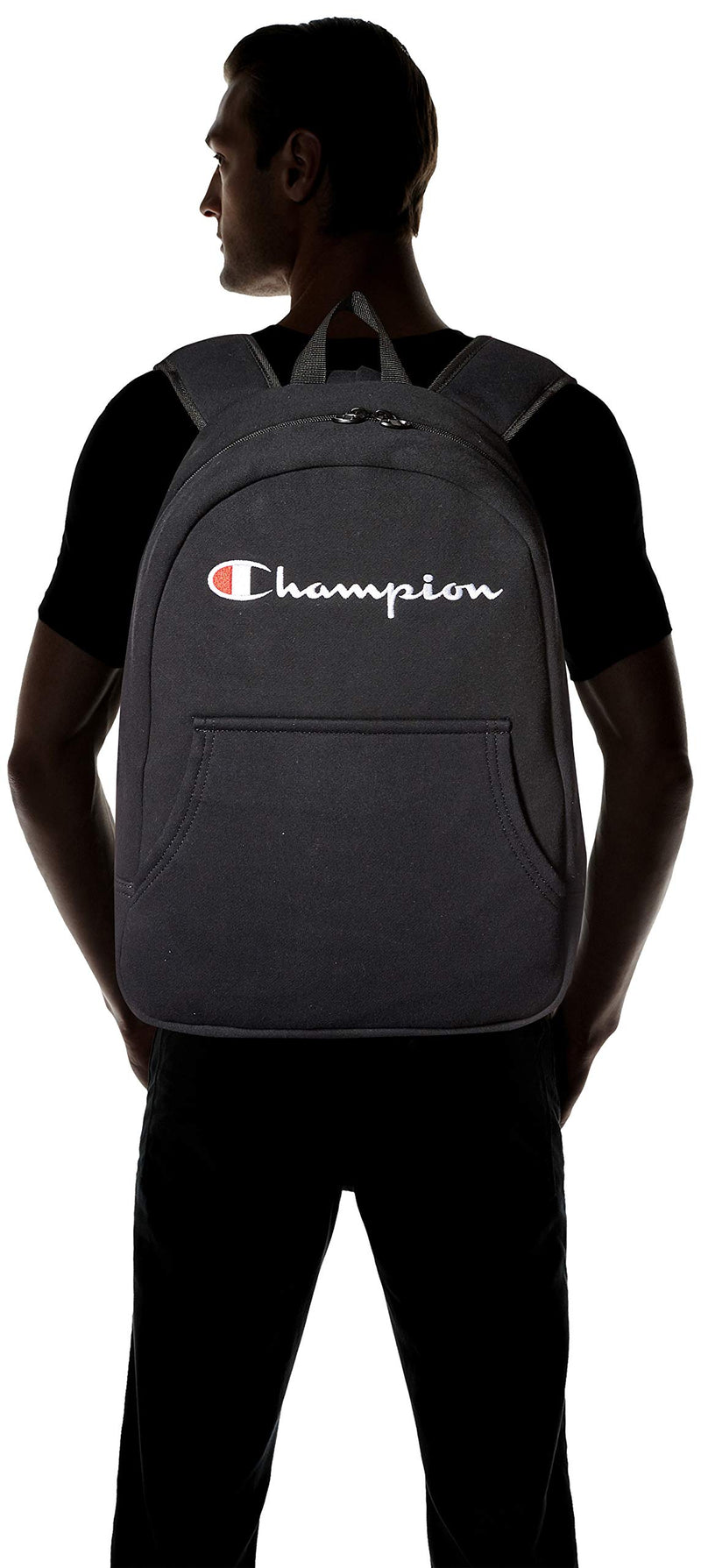 Champion Men's Reverse Weave Hoodie Backpack, black, One Size - backpacks4less.com