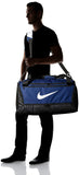 Nike Brasilia Training Medium Duffle Bag, Durable Nike Duffle Bag for Women & Men with Adjustable Strap, Midnight Navy/Black/White - backpacks4less.com
