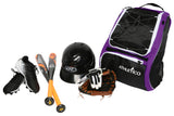 Athletico Baseball Bat Bag - Backpack for Baseball, T-Ball & Softball Equipment & Gear for Youth and Adults | Holds Bat, Helmet, Glove, Shoes |Shoe Compartment & Fence Hook (Purple) - backpacks4less.com