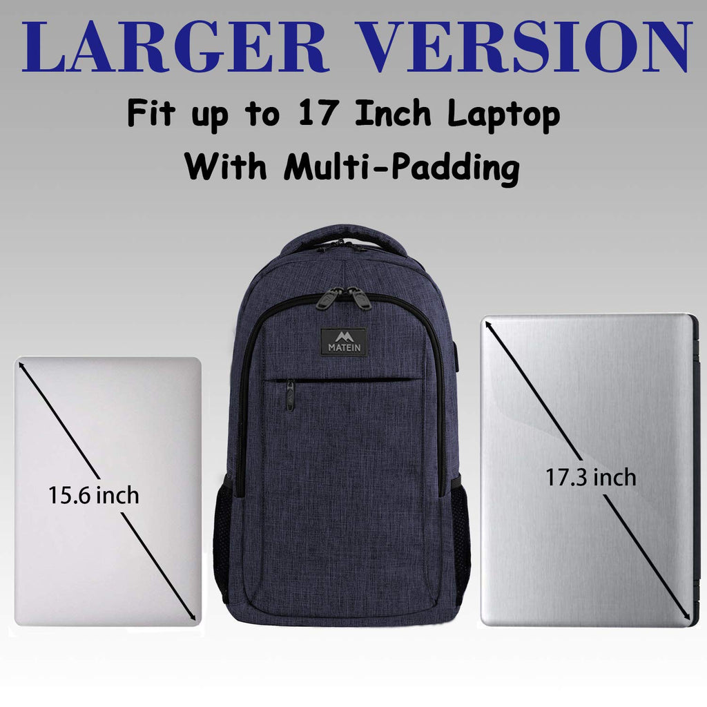 Large College Backpack,Durable Computer Backpack with USB Charging Port Fit 17 inch Notebook,Lightweight Carryon TSA Shoulder Backpack with Luggage Sleeve for Business Trip for Men and Women - backpacks4less.com