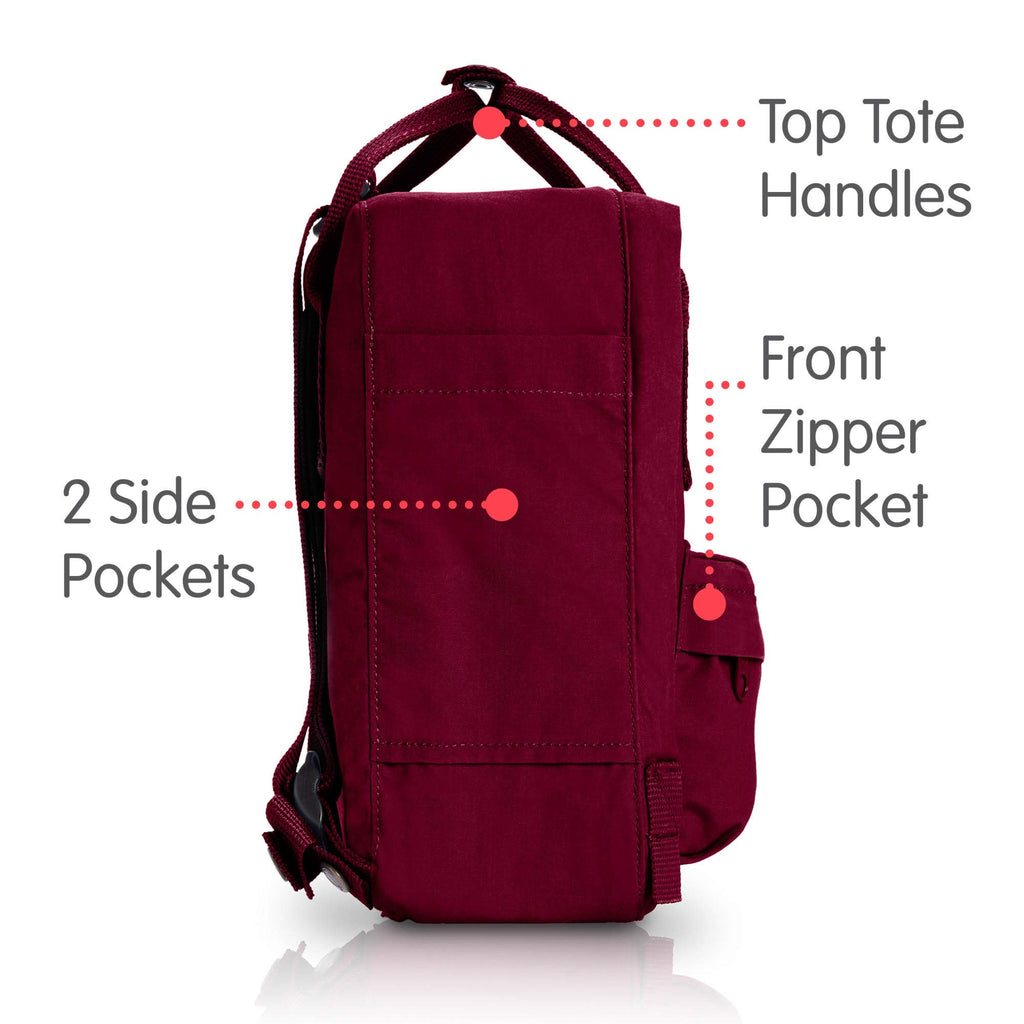 Fjallraven - Kanken Mini Classic Backpack for Everyday, Plum - backpacks4less.com