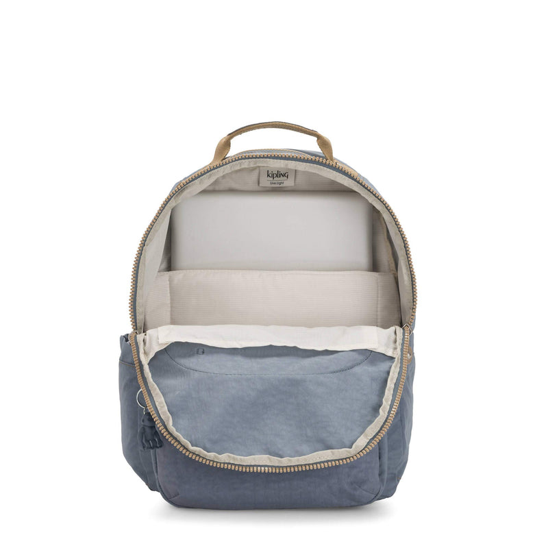 Kipling Seoul Large 15" Laptop Backpack Stone Blue Bl - backpacks4less.com