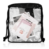Heavy-duty Large Clear Drawstring Bag Waterproof PVC Drawstring Backpack With Front And Inner Pockets - backpacks4less.com