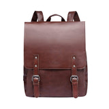 Zebella Vintage Faux Leather Backpack for Women Mens Vegan Leather Back Pack Travel Daypack College Bookbag-Coffee