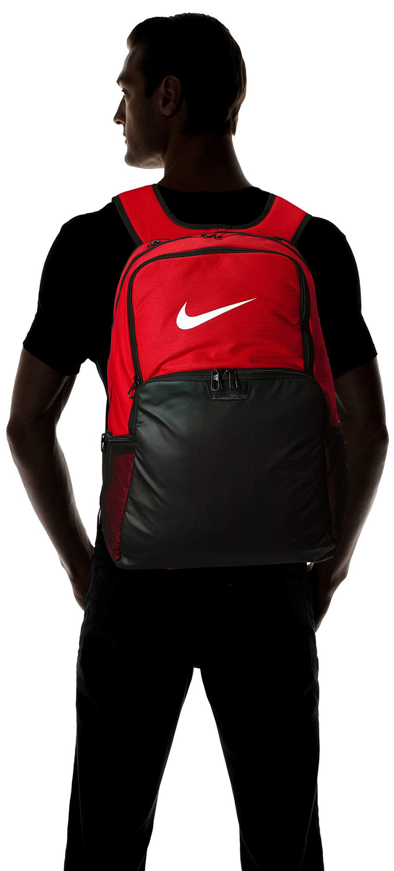 NIKE Brasilia XLarge Backpack 9.0, University Red/Black/White, Misc - backpacks4less.com