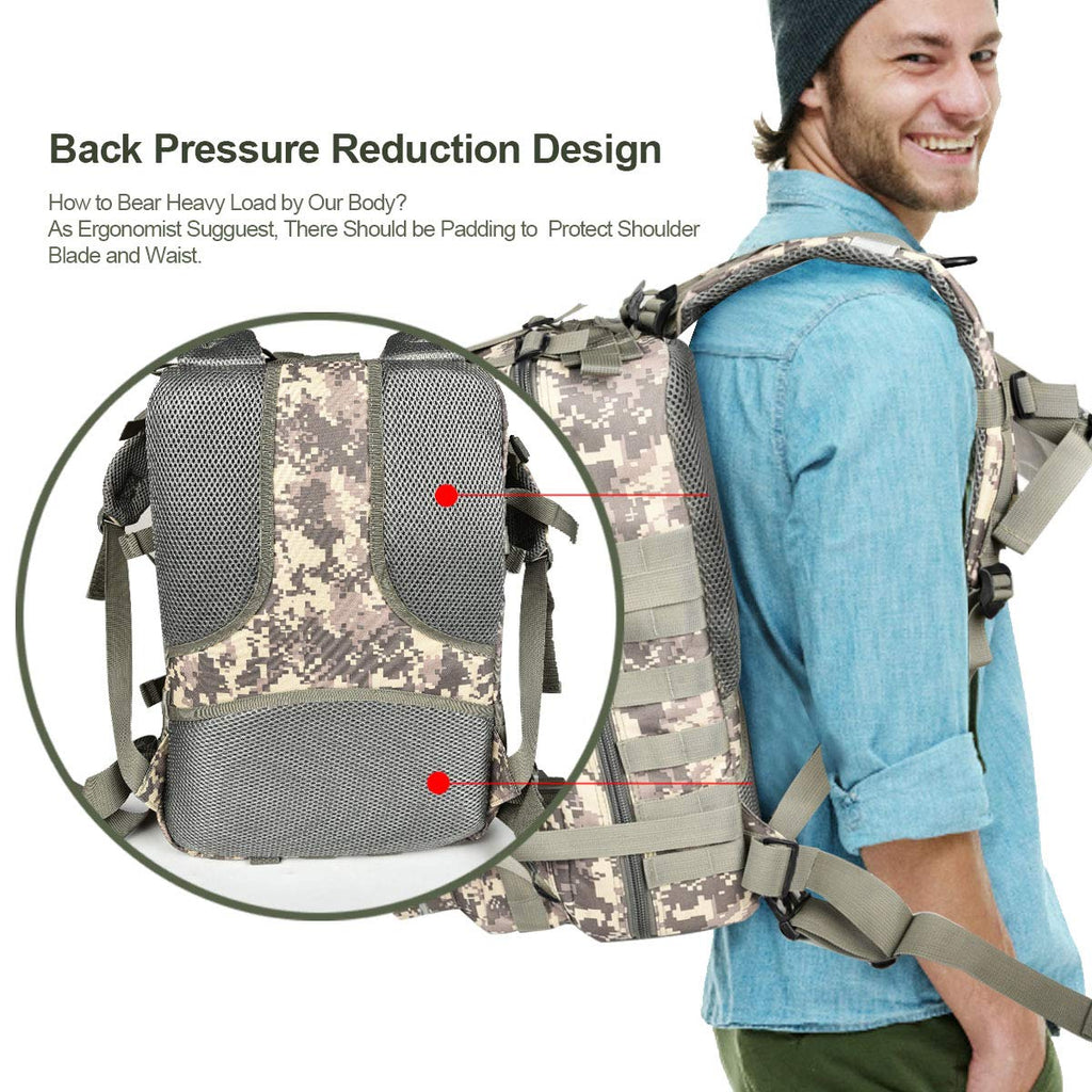 NOOLA Military Tactical Backpack Large Army Assault Pack Molle Bag Rucksack ACU - backpacks4less.com