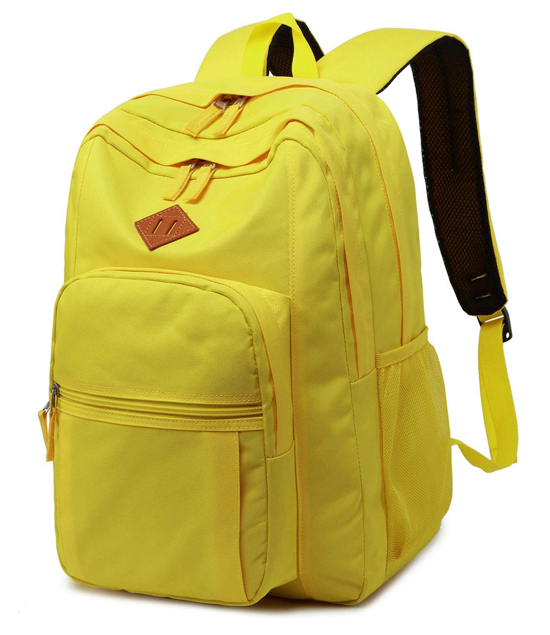 Abshoo Classical Basic Womens Travel Backpack For College Men Water Resistant Bookbag (Yellow) - backpacks4less.com
