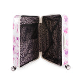 BEBE Women's Alisa Spinner Suitcase, Purple Floral, 3pc Set