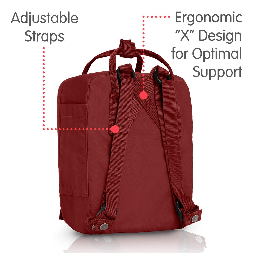 Fjallraven - Kanken Mini Classic Backpack for Everyday, Ox Red - backpacks4less.com