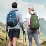 OlarHike Lightweight Travel Backpack, 35L Water Resistant Packable Traveling/Hiking Backpack Daypack for Men & Women, Multipurpose Use, Green - backpacks4less.com