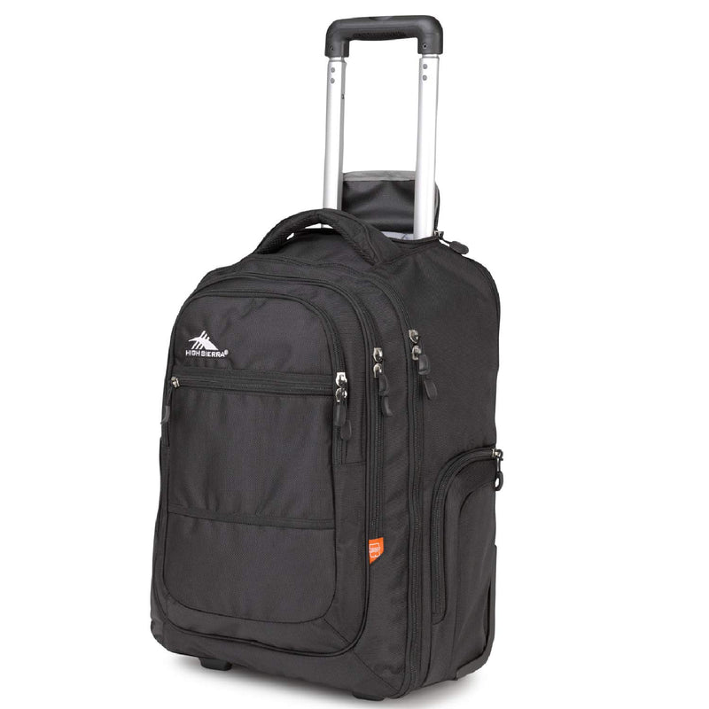 High Sierra Rev Wheeled Laptop Backpack, Black - backpacks4less.com