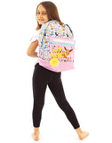 Pokemon Girls Pink Glitter School Backpack | Eevee Besties Design with Pikachu Pom Pom Keyring | Organized Storage