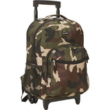 Rockland Luggage 17 Inch Rolling Backpack, Green CAMO