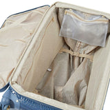 Samantha Brown 26" Exp Spinner luggage - Durable croco-embossed PVC - Black -