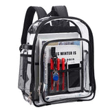 Heavy Duty Clear Backpack,Security Transparent Backpack,See Through Bookbag for Work, Security Check and Travel
