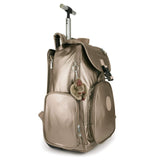 Kipling Alcatraz II Metallic Large Rolling Laptop Backpack Metallic Pewter - backpacks4less.com