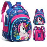 Meetbelify Big Kids Unicorn School Bags For Girls Elementary School Backpack Out Door Day Pack