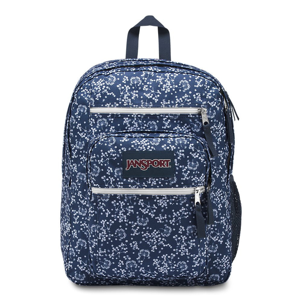 JanSport Big Student Backpack - Navy Field Floral - Oversized - backpacks4less.com