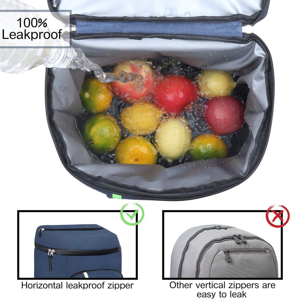 SEEHONOR Insulated Cooler Backpack Leakproof Soft Cooler Bag Lightweight Backpack Cooler for Lunch Picnic Hiking Camping Beach Park Day Trips, 30 Cans - backpacks4less.com