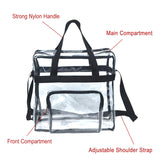 Magicbags Clear Tote Bag Stadium Approved,Adjustable Shoulder Strap and Zippered Top,Stadium Security Travel & Gym Clear Bag, Perfect for Work, School, Sports Games and Concerts-12 x12 x6 - backpacks4less.com