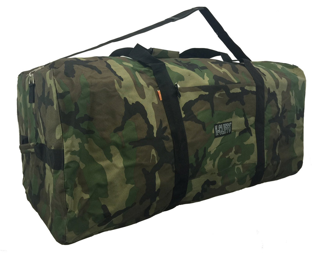 Heavy Duty Cargo Duffel Large Sport Gear Drum Set Equipment Hardware Travel Bag Rooftop Rack Bag (42" x 20" x 20", Camouflage) - backpacks4less.com