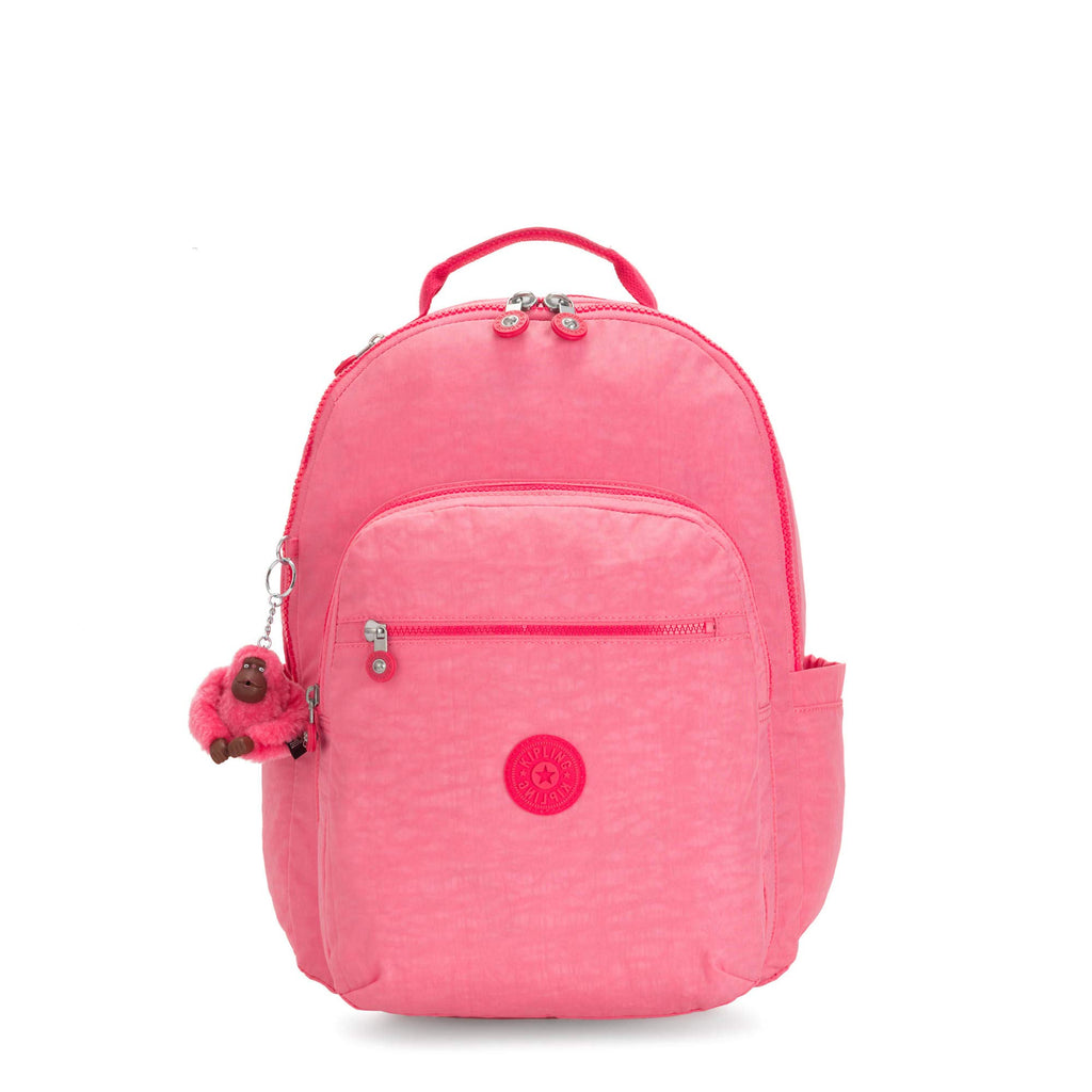 Kipling Seoul Large 15" Laptop Backpack Fiesta Pink - backpacks4less.com