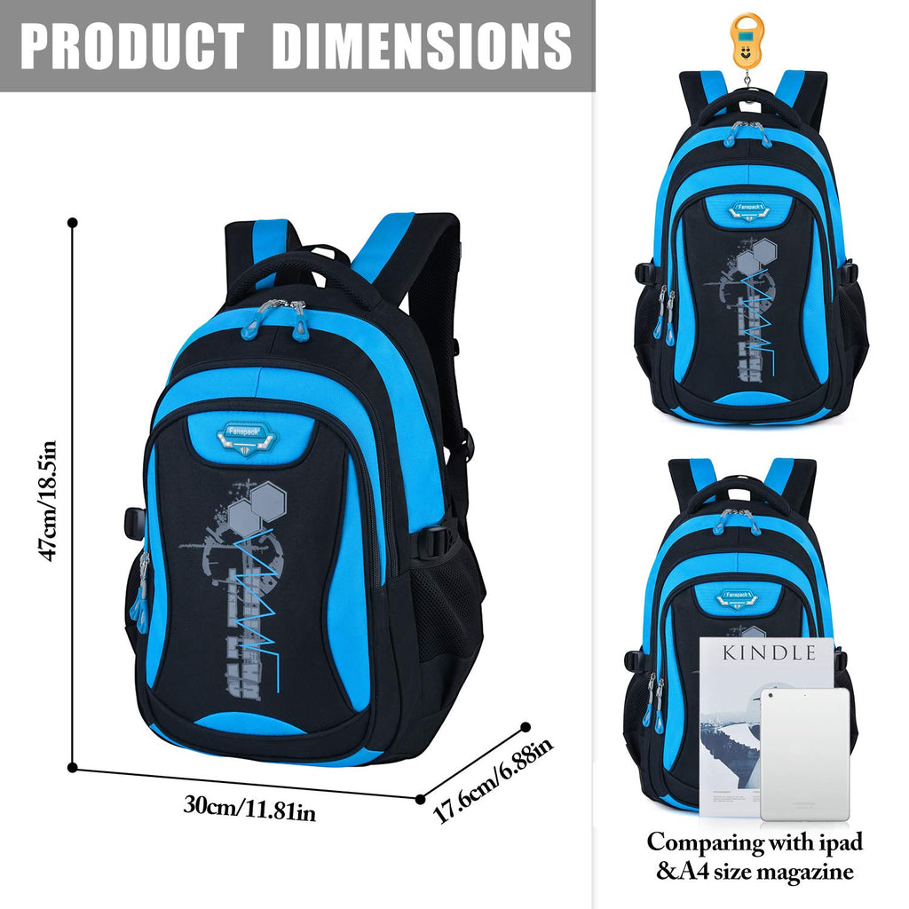 Fanspack School Backpack for Boys 2019 New Kids Backpack Large Waterproof School Bag for Boys Bookbags - backpacks4less.com