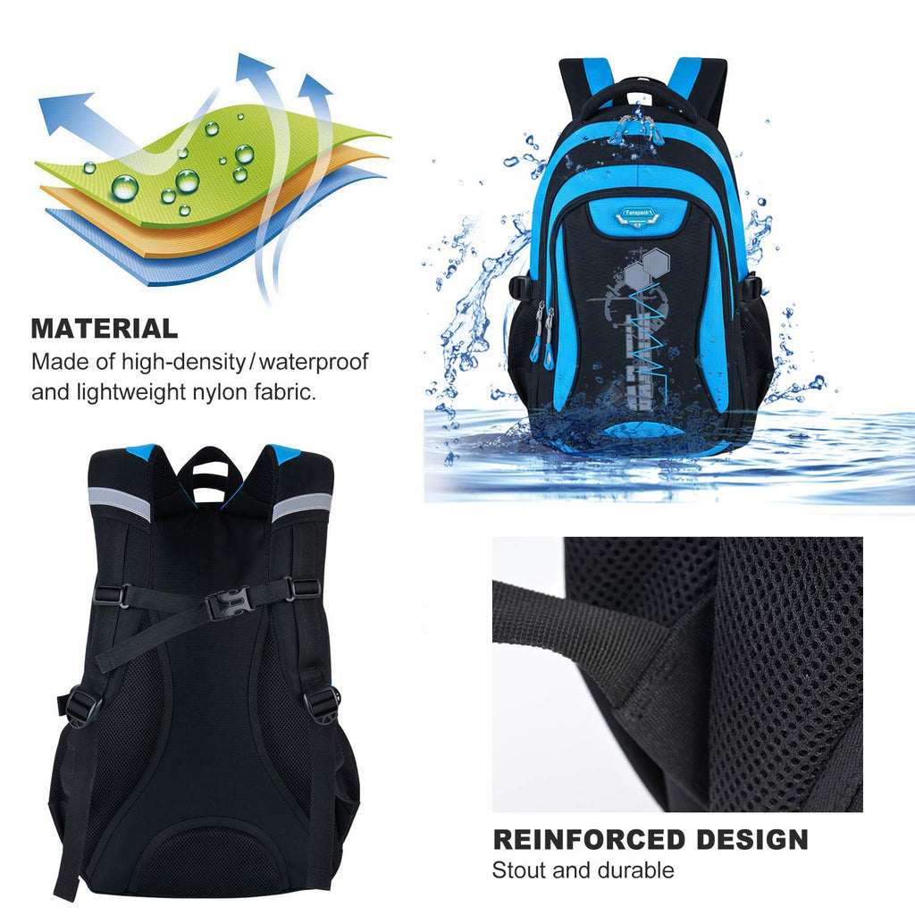 Fanspack School Backpack for Boys 2019 New Kids Backpack Large Waterproof School Bag for Boys Bookbags - backpacks4less.com