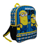 AI ACCESSORY INNOVATIONS Despicable Me Minions 4 Piece Backpack Set for Boys & Girls, Featuring Minions Stuart & Kevin, Kids School Bag, Blue