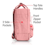 Fjallraven - Kanken Mini Classic Backpack for Everyday, Pink - backpacks4less.com