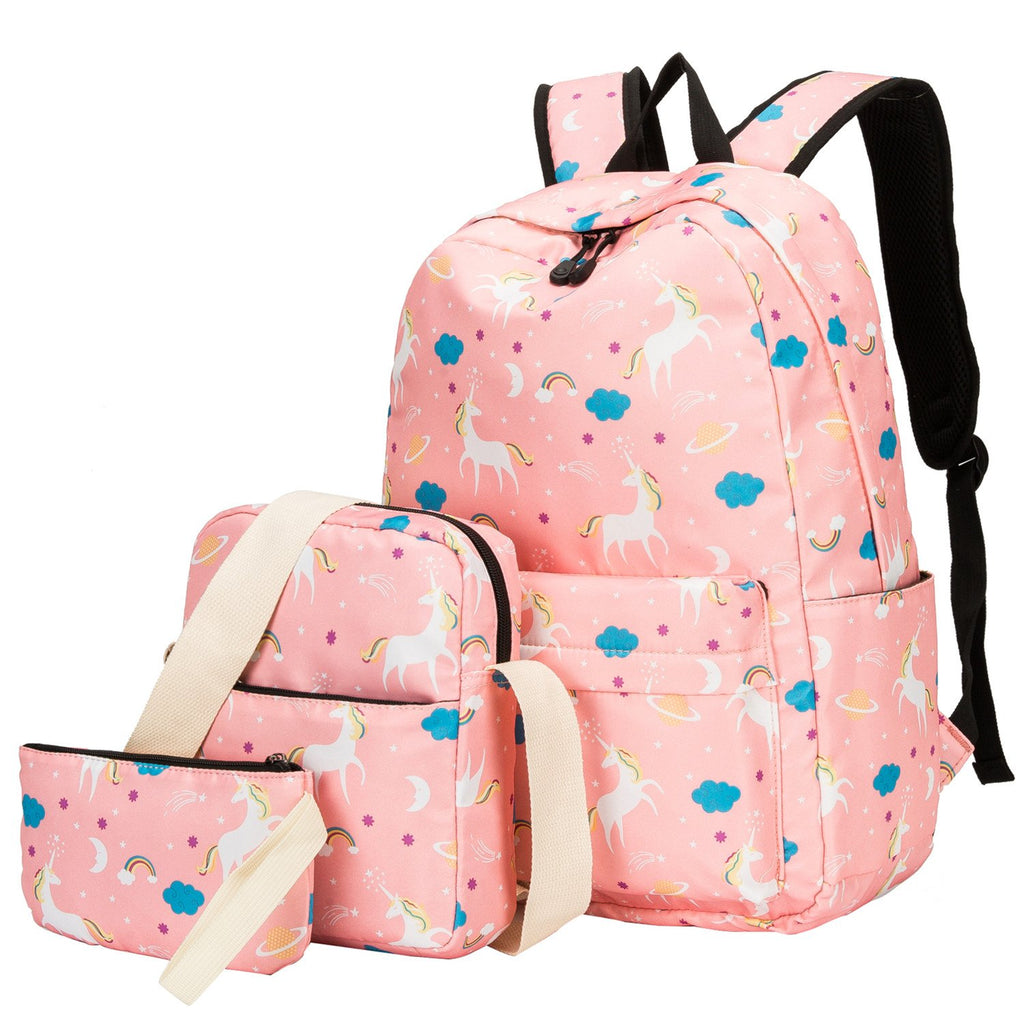 Teens Backpack Set Girls School Bags Kids Laptop Bookbags (Pink-T02) - backpacks4less.com