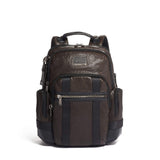 TUMI - Alpha Bravo Nathan Leather Laptop Backpack - 15 Inch Computer Bag for Men and Women - Dark Brown - backpacks4less.com