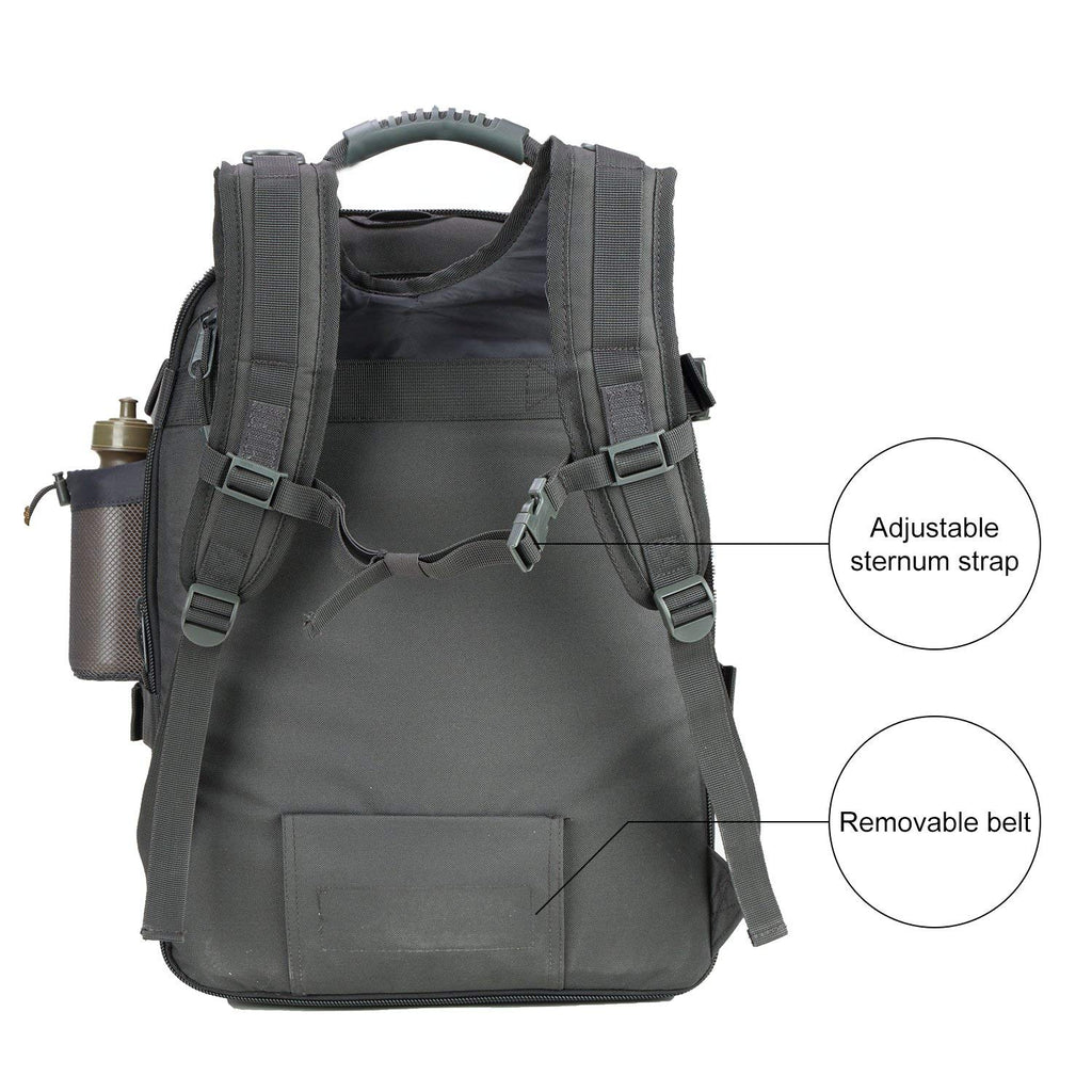 Military Expandable Travel Backpack Tactical Waterproof Work Backpack for Men(GRAY) - backpacks4less.com