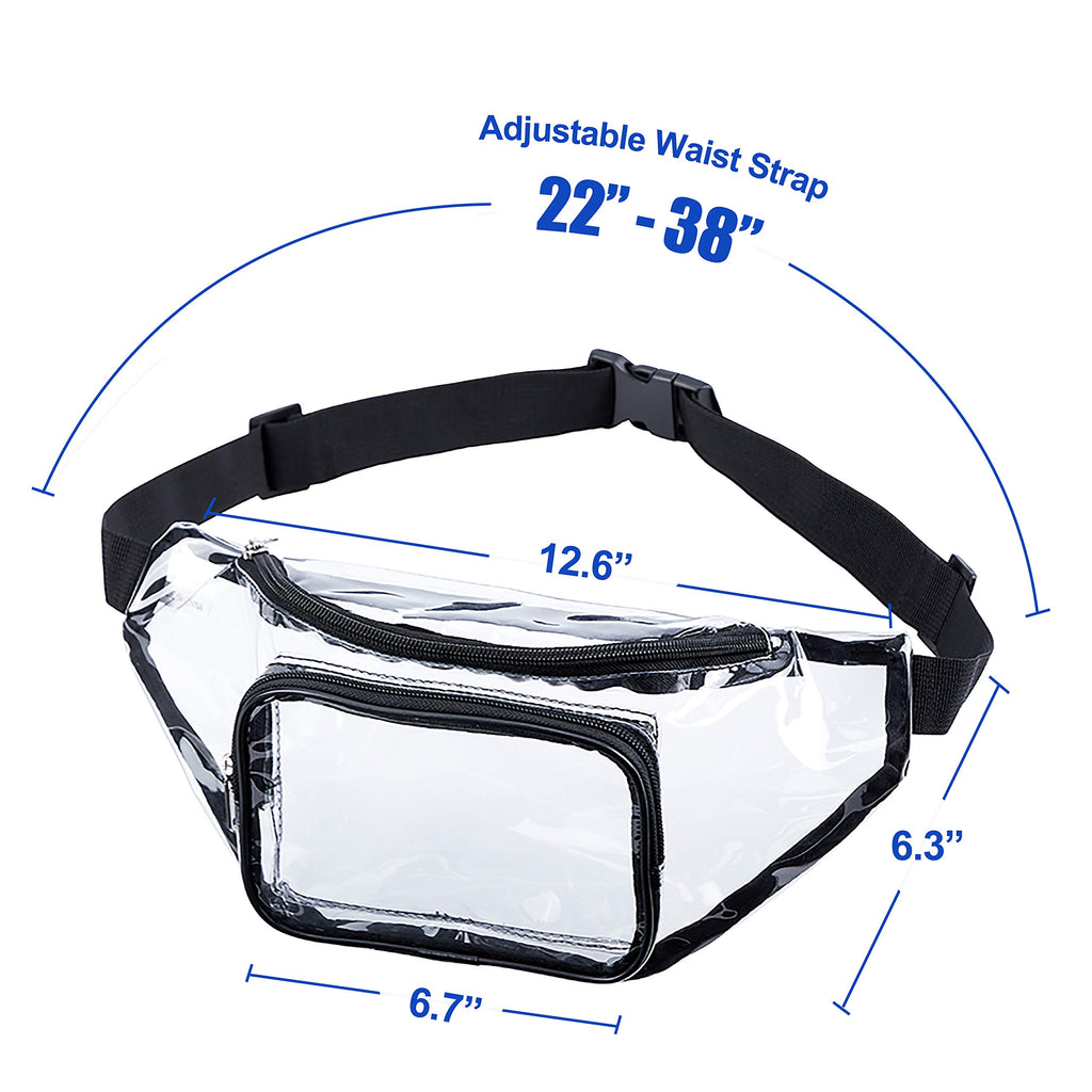 Magicbags Clear Fanny Pack,Stadium Approved Waist Pack for Festival, Games,Travel and Concerts - backpacks4less.com