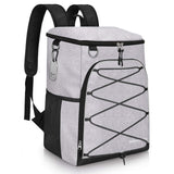 SEEHONOR Insulated Cooler Backpack Leakproof Soft Cooler Bag Lightweight Backpack Cooler 25 Cans Grey
