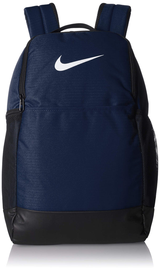 Nike Brasilia Medium Training Backpack, Nike Backpack for Women and Men with Secure Storage & Water Resistant Coating, Midnight Navy/Black/White - backpacks4less.com