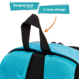 LISH Soccer Backpack - Large School Sports Gym Bag w/ Ball Compartment (Aqua) - backpacks4less.com