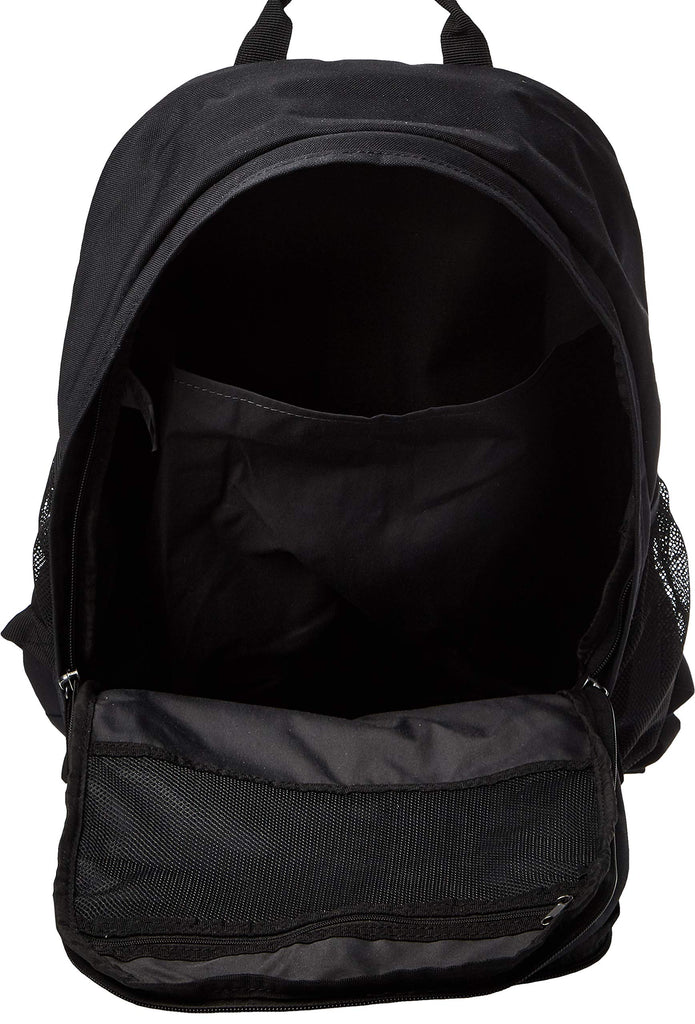 Nike Sportswear Hayward Futura Backpack for Men, Large Backpack with Durable Polyester Shell and Padded Shoulder Straps, Black/Black/White - backpacks4less.com