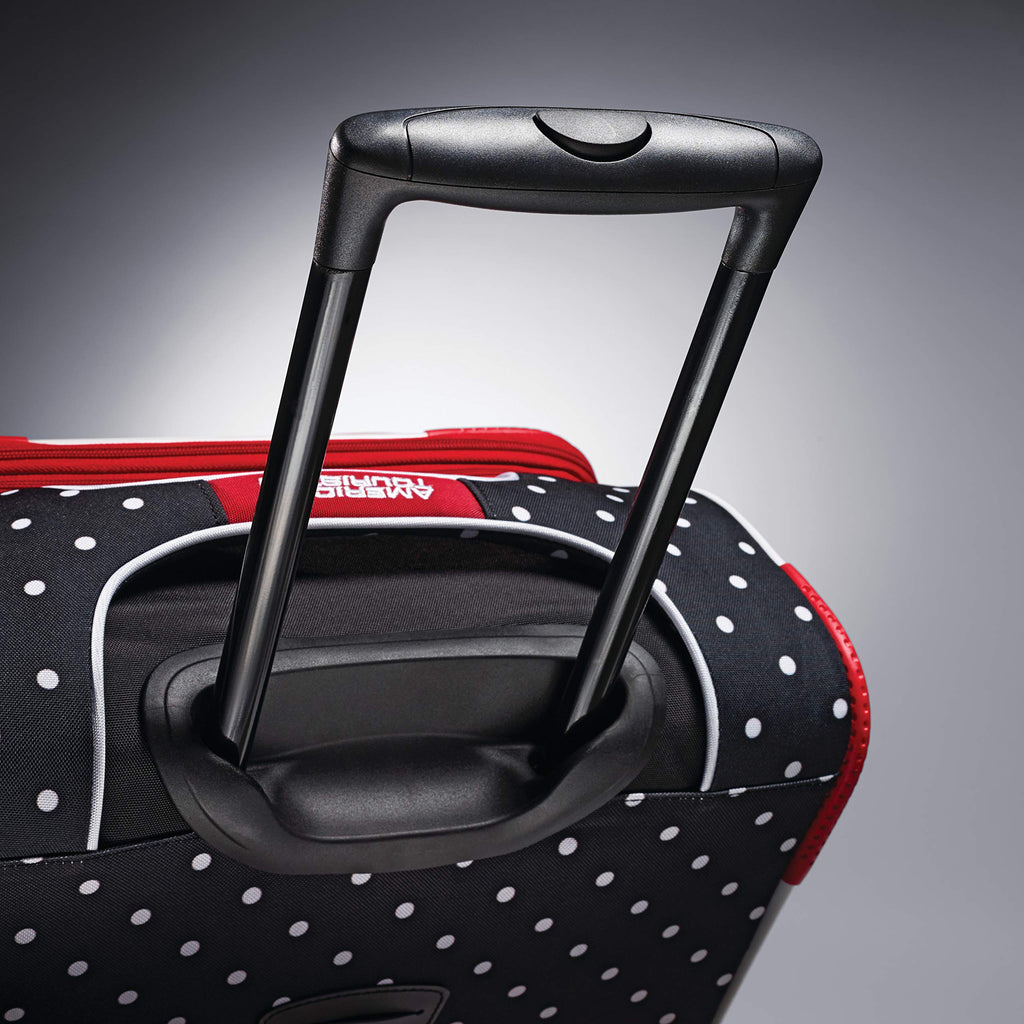 American Tourister Disney Minnie Mouse Red Bow 2-Piece Softside Luggage Set (21/28) with Spinner Wheels - backpacks4less.com