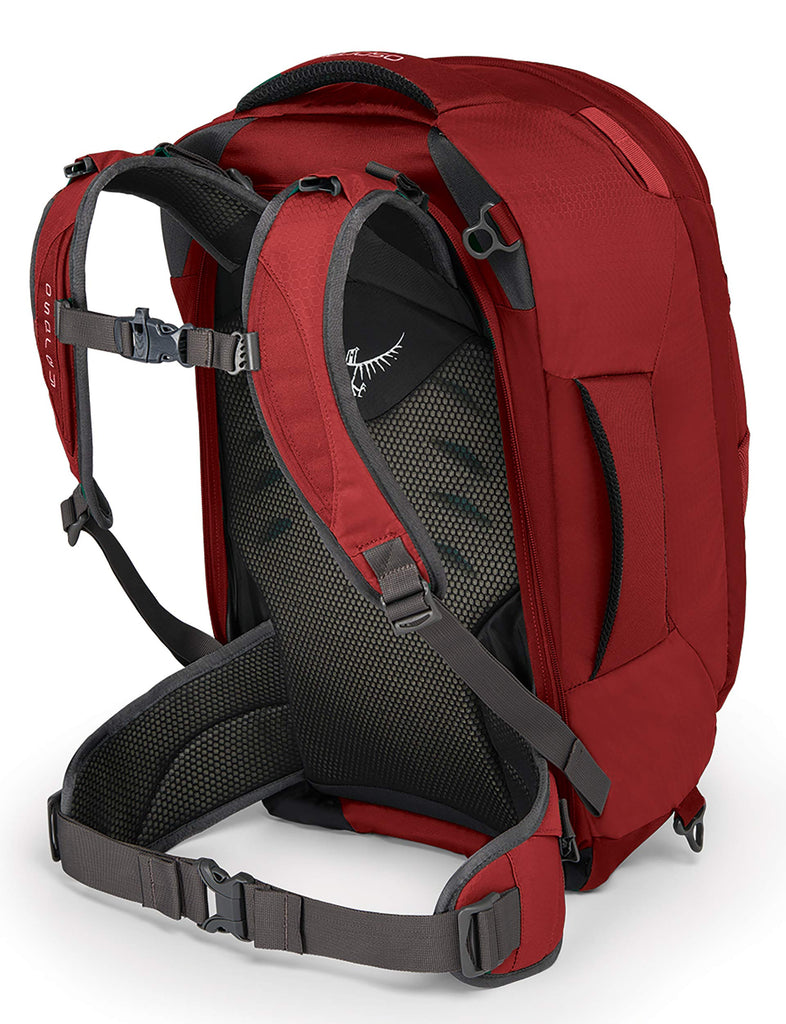 Osprey Packs Farpoint 40 Travel Backpack, Jasper Red, Small/Medium - backpacks4less.com
