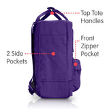 Fjallraven - Kanken Mini Classic Backpack for Everyday, Purple - backpacks4less.com