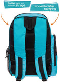 LISH Soccer Backpack - Large School Sports Gym Bag w/ Ball Compartment (Aqua) - backpacks4less.com