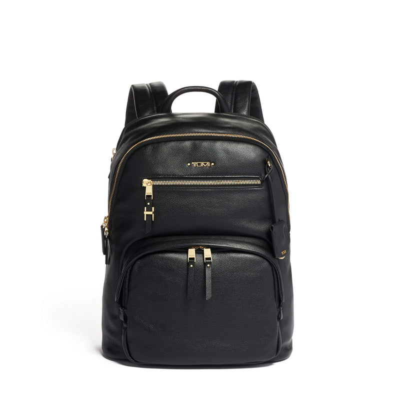 TUMI - Voyageur Hartford Leather Laptop Backpack - 13 Inch Computer Bag For Women - Black - backpacks4less.com