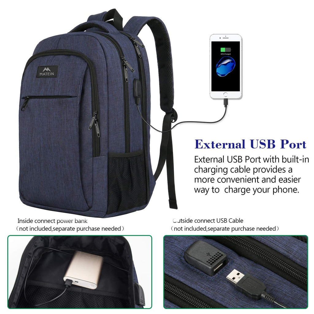 Large College Backpack,Durable Computer Backpack with USB Charging Port Fit 17 inch Notebook,Lightweight Carryon TSA Shoulder Backpack with Luggage Sleeve for Business Trip for Men and Women - backpacks4less.com
