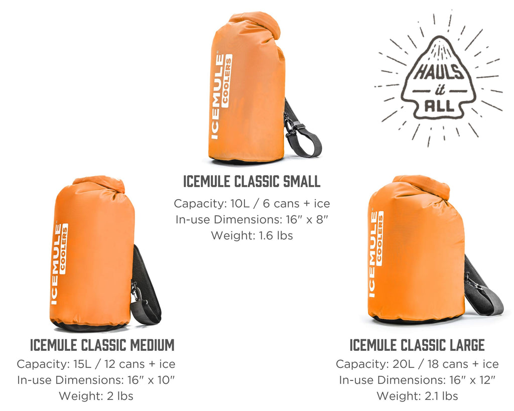 ICEMULE Classic Insulated Backpack Cooler Bag - Hands-Free, Collapsible, and Waterproof, This Portable Cooler is an Ideal Sling Backpack for Hiking, The Beach, Picnics and Camping-Medium, Blaze Orange - backpacks4less.com