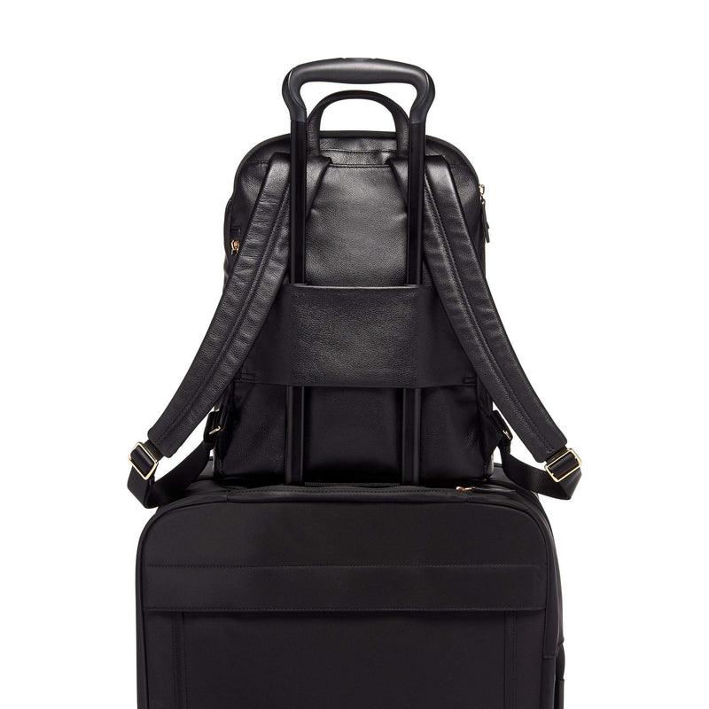 TUMI - Voyageur Hartford Leather Laptop Backpack - 13 Inch Computer Bag For Women - Black - backpacks4less.com